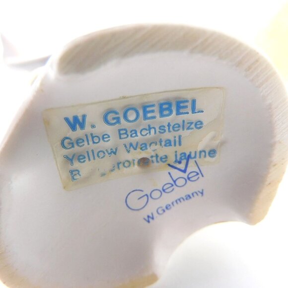 Vintage Goebel Yellow Wagtail Bird Figurine W. Germany Bisque Porcelain - Picture 8 of 8